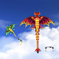 Miniatyrbild 5 av 5: Drakdrake Lätt att Flyga Flerfärgad Lätt att Flyga Lasergravering Pterosaurier Drake för Barn Red