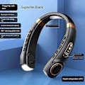 Miniatyrbild 1 av 5: Drivna Handfläktar Hängande Halsfläkt Digital Display Power ventilador Bladlös Halsbandsfläkt Bärbar Sommar Luftkylare USB Uppladdningsbar LED Black