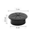 Miniatyrbilde 3 av 5: Kabelgjennomføring i plast, fleksibel, svart, 50/60 mm, 3 stk 60 mm White