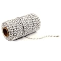 Pikkukuva 1 / 5: 2 mm:n 100 m:n puuvillainen naru, 2-säikeinen, monivärinen, juhla- ja käsityötarvikkeisiin, lahjojen pakkaamiseen ja leivonnaisten koristeluun Grey-White