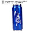Miniatyrbilde 1 av 5: 350 ml/500 ml Coca Cola-krus, varm og kald isolasjon, 304 rustfritt stål termos, stor Coca Cola-vannflaske, tilpasset bilkoppholder Actual Capacity 360Ml Blue