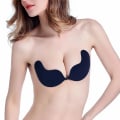 Miniatyrbillede 2 af 6: Usynlig Push Up BH til Kvinder Rygløs Stropløs BH Sømløs Frontlukning Bralette Underundertøj Selvklæbende Silikon BH Puder 1stk Sort D 1pcs Black D