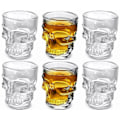 Miniatyrbillede 1 af 5: 6 stk. 45 ml Skalle Shotglas, Sæt af 6, 1,5 oz, Klar