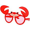 Pikkukuva 1 / 5: Hauskat havaijilaislasit juhliin, trooppiset valokuvasilmälasit, kesäjuhlalahjat, rantajuhlien tarvikkeet ja koristeet Flip Crab