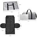 Miniatyrbillede 3 af 5: Amigo Bag Rejsetaske, Foldbar Tøj Duffel Taske Vandafvisende Stor Kapacitet Taske grey
