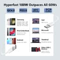 Pikkukuva 2 / 7: 2 kpl USB C - USB C -kaapeli 2 m, USB C -kaapeli pikalataus USB Type C