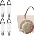 4 st Hattklämmor Hatthållare Hands Free Väskaccessoar White