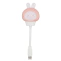 Miniatyrbilde 8 av 8: USB LED-lys med stemmestyring, 3 lysstyrker, tidtaker, øyevennlig, bærbar, søt LED nattlampe for soverommet, kanin