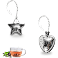 Miniatyrbillede 1 af 7: Te-bladinfuser, 304 rustfrit stål te-si, te-infuser mesh te-kuglefilter med kæde til løs te