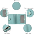Miniatyrbild 4 av 6: Kvinnlig plånbok RFID-blockerande läder kompakt bi-fold plånbok för kvinna dragkedja myntficka liten dam plånbok med ID-fönster