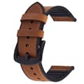 22mm Armband, Läder och Silikon Smartwatch Armband Komp