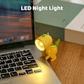 Miniatyrbillede 3 af 5: Tegneserie Natlampe Børnelampe Mini Dinosaur LED Skrivebordslamper Sød DIY Bærbar med Justerbar Vinkel til Børn Studerende Soveværelse Bogstøtter Børneværelse Dark green