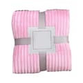 Stort pledd i flanellfleece 100x150cm Polyester Mykt Koselig Lett Luksuriøst Sengteppe for Pink