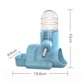 Miniatyrbild 4 av 5: Hamster Vattenflaska, 3 i 1 Vattenflaska Automatisk Flaskdispenser med Matbehållare Bas Hydda För Hamster Mus Råtta Igelkott Blue
