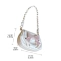 Miniatyrbillede 4 af 5: Dame Cloud Tasker Kvinde Rynket Crossbody Taske All-matching Sløjfe Skuldertaske