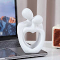 Miniatyrbillede 2 af 5: Par Skulptur Minimalistisk Resin Kærlighedsstatue Skrivebord Abstrakt Par Statue til black