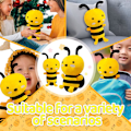 Miniatyrbillede 5 af 5: Bi-plys, Bi-plys-bamse, sød bi-plys, Kawaii-bamse, plyslegetøj med honningbi, plysdukke, Valentinsdagsgaver til børn, kæreste