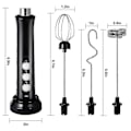 Miniatyrbillede 3 af 5: Mælkeskummer Håndholdt, 3-trins USB Opladbar Elektrisk Pisk, Mini Skum Apparat, Med 3 Rustfrie Pisker Perfekt Til Bulletproof Kaffe, Lattes, Cappuccino black