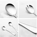 Miniatyrbillede 3 af 5: 2-delt Salatserveringssæt Opvaskemaskine Sikker Matt Rustfrit Stål Guld silver
