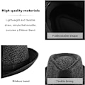 Miniatyrbilde 6 av 6: Unisex Fedora Hat Trilby Halmhatter Sommer Panama Strand Solhatt
