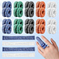 Miniatyrbillede 3 af 5: 10 stk. Fingerbandager Fingerbeskyttere Førstehjælp Bløde Slidstærke Åndbare Svedabsorberende Fingerbind Blue