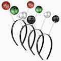 Miniatyrbilde 2 av 6: 6 stk Alien Hodebånd Baller Fargede Hodebånd Mars Antenne Hodebånd Antenne Halloween Jul Tilbehør Red