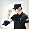 Miniatyrbillede 2 af 5: Unisex Klassisk Army Cap Flat Top Plain Hat, Justerbar Fashionable Military Sport Caps, Cadet Cap, Åndbar Udendørs Hatte