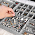 Miniatyrbild 4 av 5: Set med 4 smyckesförvaringslådor, smyckesbricka, stapelbara
