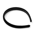Svart sammetsklädd diadem 15 mm bred