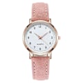Miniatyrbillede 1 af 5: Damerure, Kvinders Lille Kvarts Analogt Armbåndsur Casual Læder Pink