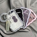 Miniatyrbilde 2 av 5: CDQ Cloud Shape Kpop Foto Kort Holder 3 Tommer ID Kort Holder Rosa