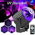Miniatyrbilde 1 av 5: UV Svart Lys Ultraviolett DJ Diskokule Scene Flomlys Svartlys for Glow Party Halloween Jul Dans Bar Fluorescerende Plakat 2 PCS EU plug