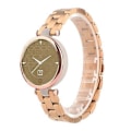 Miniatyrbilde 1 av 5: Rustfritt stål tre perler håndavtakbar Xiaoman klokkereim for Garmin Lily Rose Gold