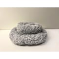 Miniatyrbild 5 av 6: Rund mjuk fluffig hundbädd kattbädd Ljusgrå 40 cm 40 cm