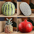 Miniatyrbillede 5 af 5: 35-55cm Livagtige Frugt Plys Legetøj Simulation Æble Vandmelon Mlemon Litchi Ango Jordbær Ananas Durian Fyldt Pude Nectarine  B 35-55cm