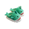 Miniatyrbillede 1 af 5: Børnesko Haj Slippers Bløde Varme Slippers Slip On Fluffy Sko Til Vinter Green 30-31