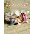 Miniatyrbillede 3 af 4: Miniature Have Statue af Havfrue - Drømme Havfrue Dream Mermaid in Shell
