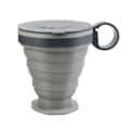 Miniatyrbild 1 av 5: Hopfällbar Resemugg i Silikon, Portabel Kaffekopp för Varma och Kalla Drycker, Återanvändbar To-Go Kaffemugg i Fickformat Grey