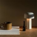 Miniatyrbilde 3 av 4: LED-bordlampe Sopplampe Ledningsfri Bordlampe Ledningsfri Bordlampe Dimbar Bærbar LED-design Sopp nattlampe USB-oppladbar Bordlampe Ledningsført