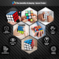 Miniatyrbild 2 av 5: Professionell Speed ​​Cube 3x3x3 Hållbar Smidig Pussel Leksaker Bärbar För Vuxna (Standard)