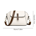 Miniatyrbild 4 av 5: Mjuk Läder Crossbody Väska, Axelväska för Kvinnor Crossbody Skalväska White