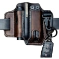 Miniatyrbillede 1 af 5: Multifunktionsbæltehylster, Mænds Læder Edc Lommeorganizer, Leatherman Hylster Med Penholder, Nøgleholder, Lommelygtehylster, Læder Edc Pung (br