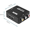 Miniatyrbilde 2 av 5: Wii HDMI-adapter, Wii til HDMI 720/1080p HD-konverteradapter med 3,5 mm lydutgang, Wii 2 HDMI-konverter for Wii-skjerm Beamer TV