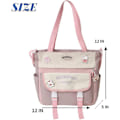 Miniatyrbild 3 av 5: Kawaii Crossbody Väska för Flickor Tote Splicing Färg Skolryggsäck Japansk Skolryggsäck Estetisk Ryggsäck