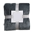 Miniatyrbillede 1 af 5: Stort Flanell Fleece Tæppe 100x150cm Polyester Blødt Behageligt Let Luksus Sengetæppe til Dark Grey