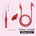 Miniatyrbillede 2 af 5: Multimeter Bananstik til Alligator Klemme Testprobe, Bananstik til Bananstik Kabel 4 stk Testprobe Pins