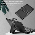 Miniatyrbillede 3 af 5: Bluetooth Mini Trådløst Tastatur med PU Læder Etui til Smartphone Tablet 4.5 Tommer - 6.8 Tommer Rec