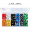 Miniatyrbillede 2 af 5: 1200 stk. Ferrules (0,5-10 mm²) Crimp-stik til VFENG Wire Ferrules Terminal Line Connector Ferrule-sæt med etui
