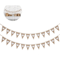 Miniatyrbillede 1 af 7: Hessian Vimpler Kærlighedshjerte Trekant Flag Party Dekoration til Bryllup Fødselsdag Ceremonier Baby Showers Jul 26 Stykker