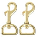 Miniatyrbillede 1 af 5: 2 stk. Messing Drejelige Bolt Snap Hooks Drejelige Øje Enkelt Endet Scuba Diving Clips